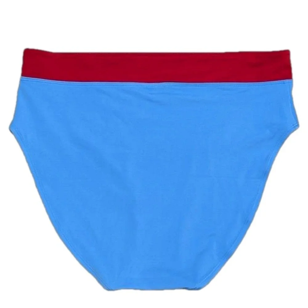 NWT Outdoor Oasis Bikini Swim Bottom High Rise XL‎ XLarge True Nautical Blue Red